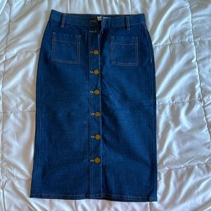 Tory Burch Denim Pencil Skirt